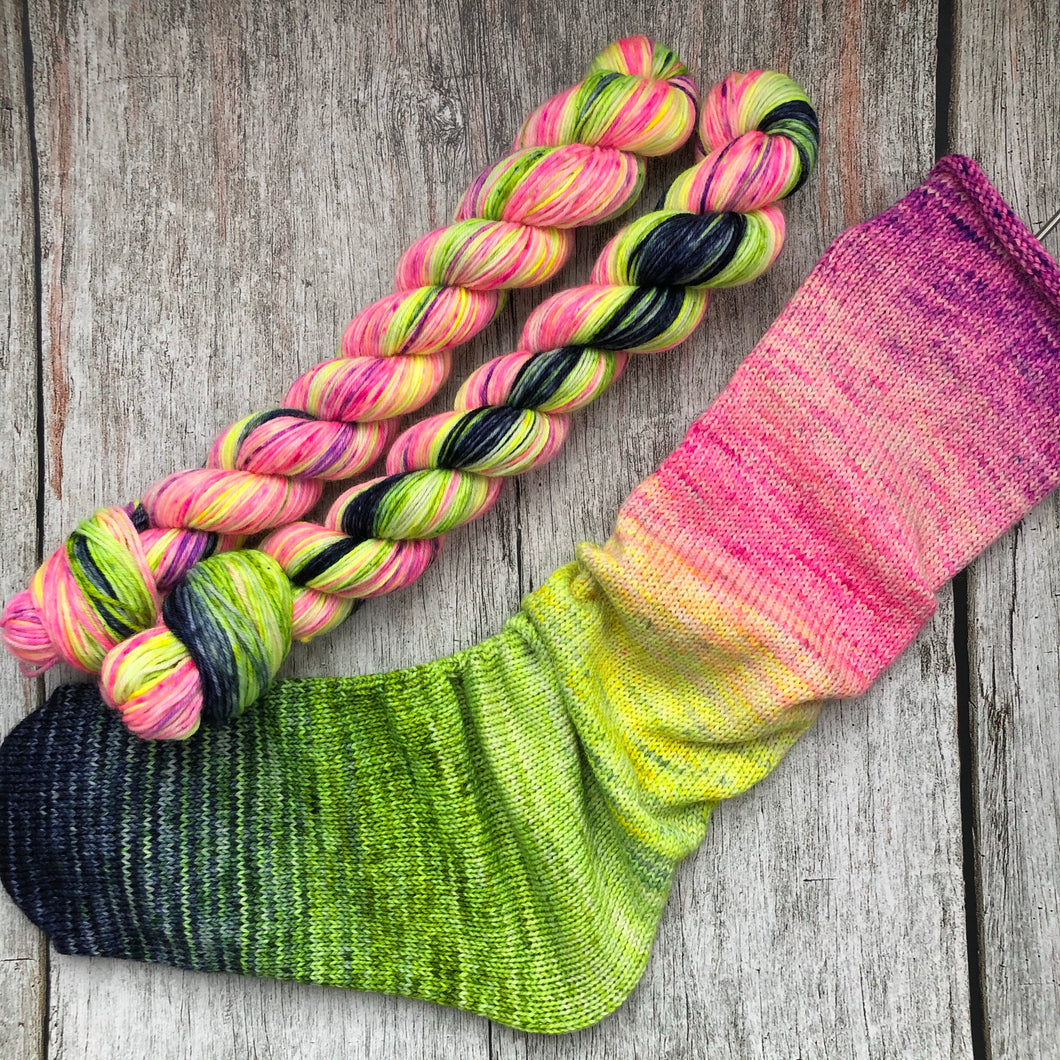 Deconstructed Fade Sock - Tesseract