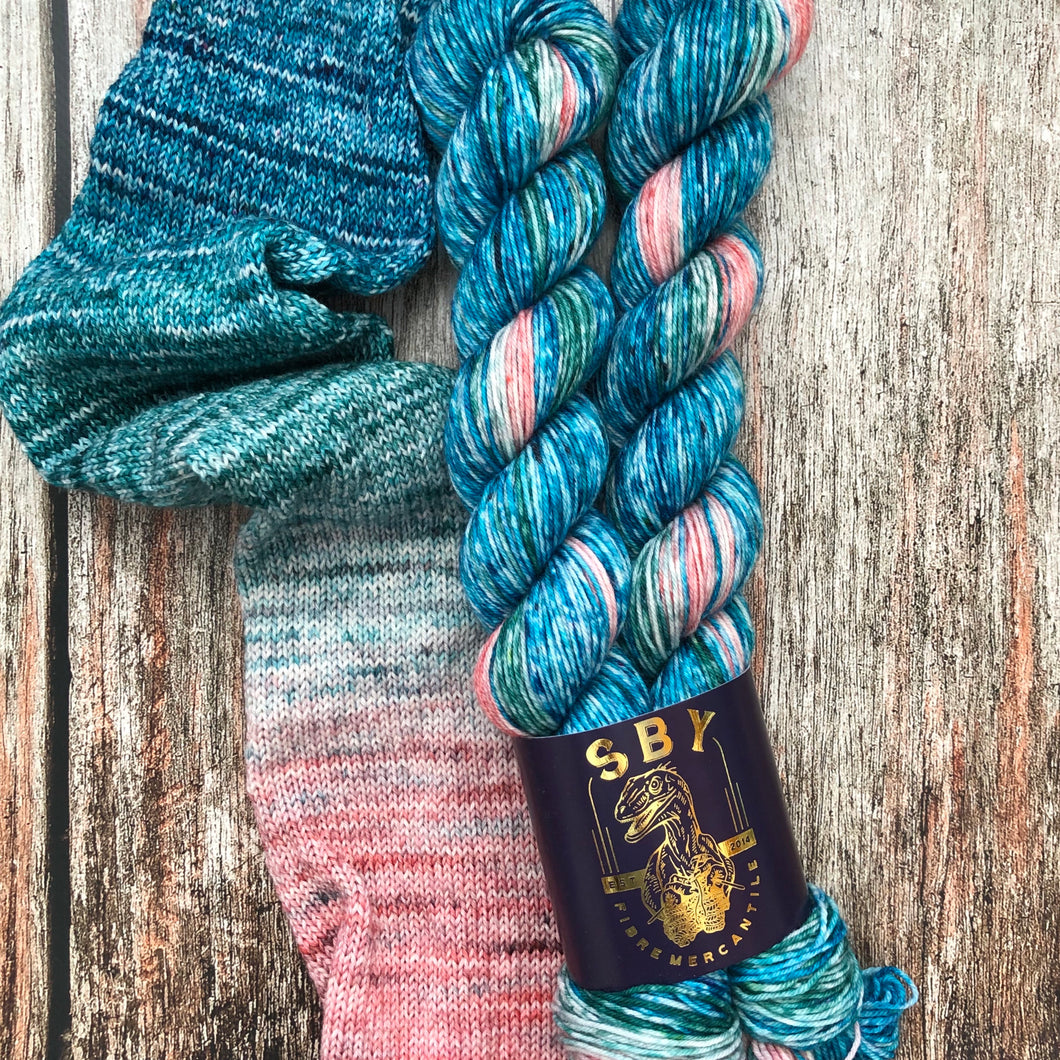 Deconstructed Fade Sock - Whiskey in a Teacup