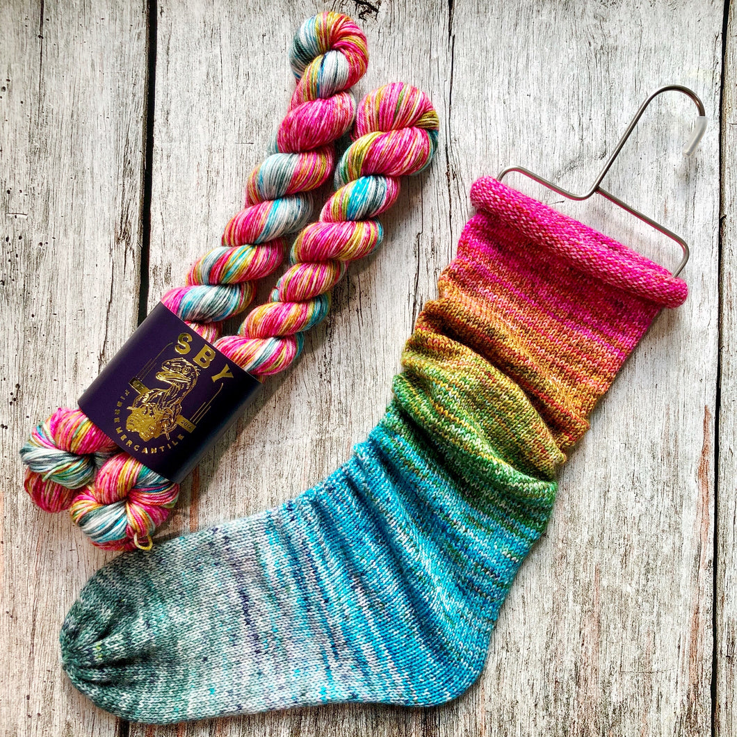 Deconstructed Fade Sock - Holly Jolly Pyjama Party