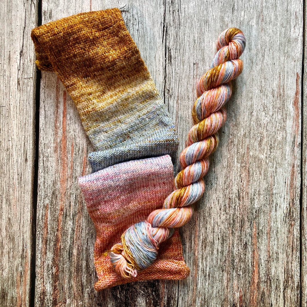 Deconstructed Fade Sock - Lucy's Cafe + Piccadilly + Goodbye Yellow Brick Road
