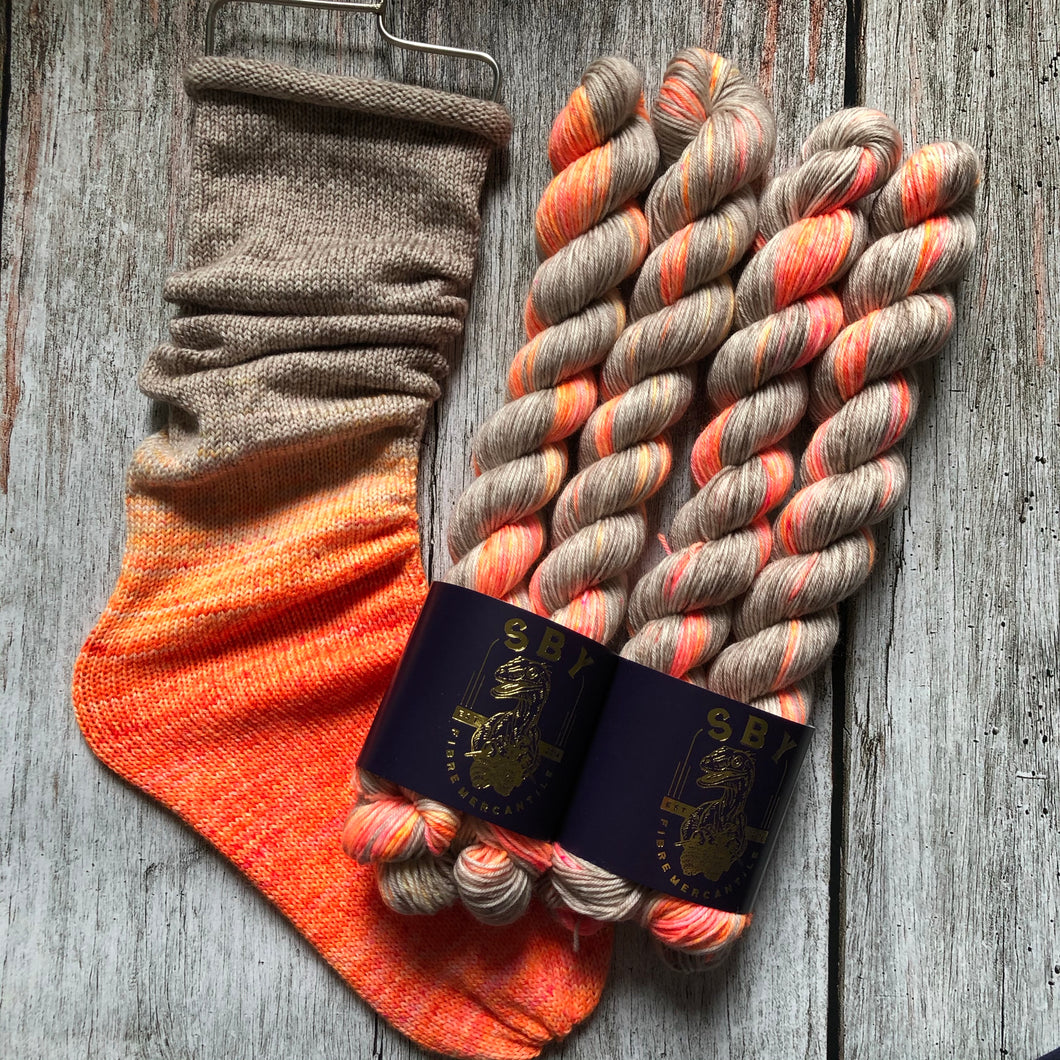 Deconstructed Fade Sock - Aperol Spritz