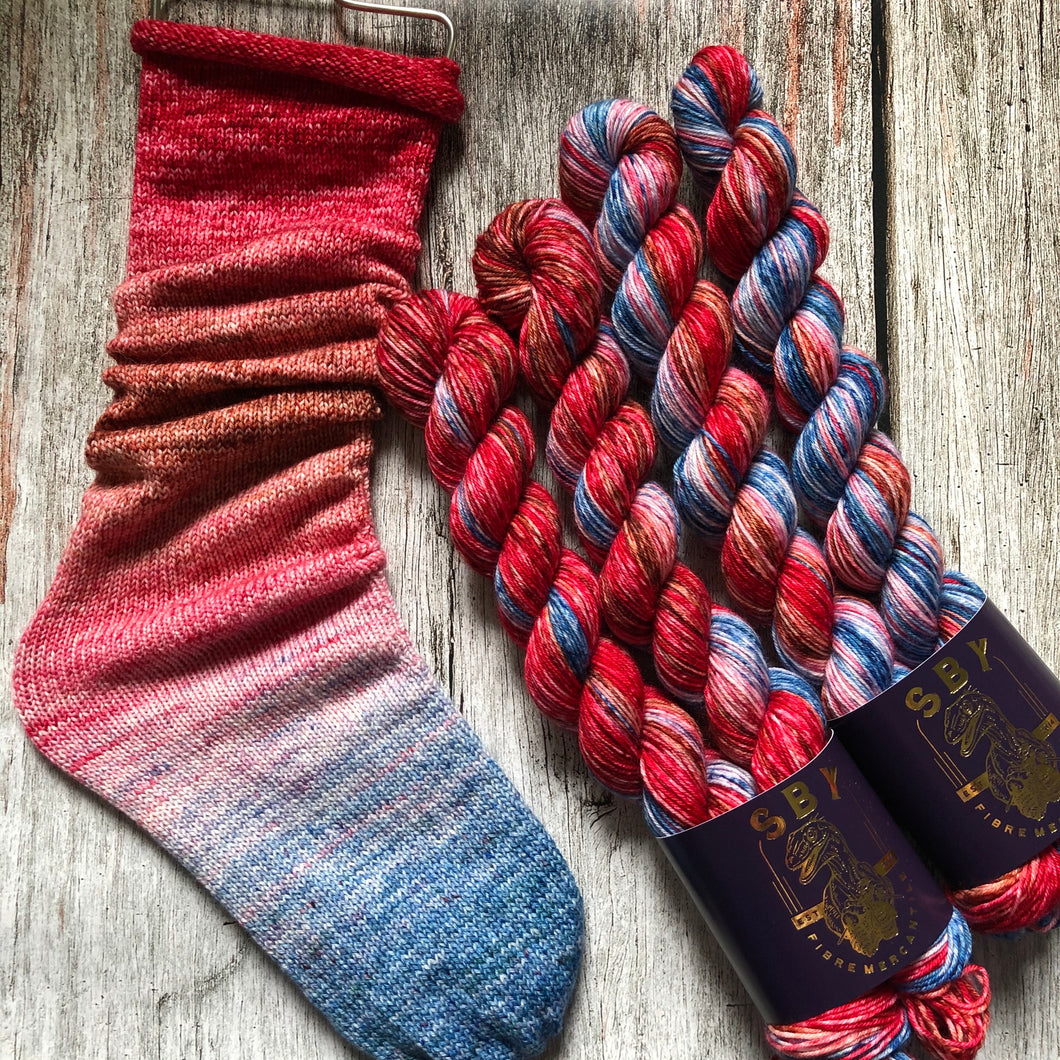 Deconstructed Fade Sock - OK Blue Jays!