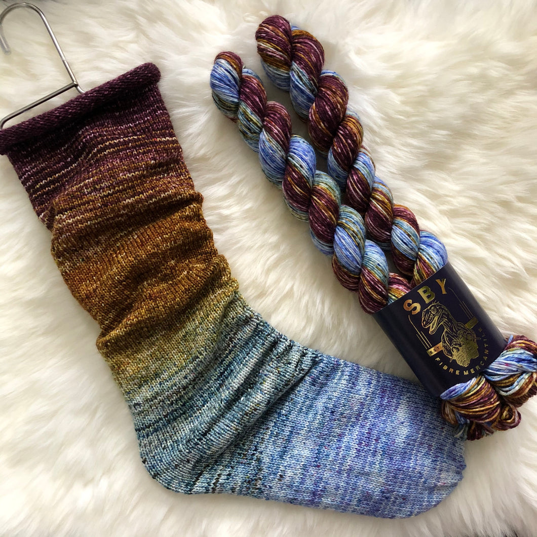 Deconstructed Fade Sock -  We Are Such Stuff As Dreams Are Made Of