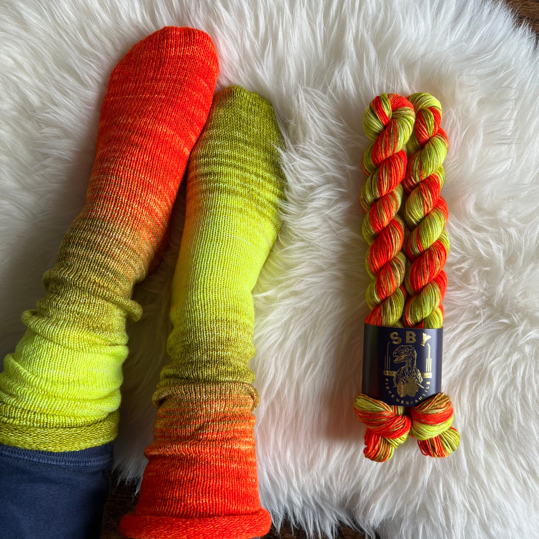 Deconstructed Fade Sock - Forever Fluorescent