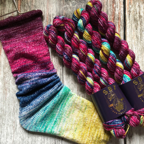 Deconstructed Fade Sock - Strung Together With Whispers