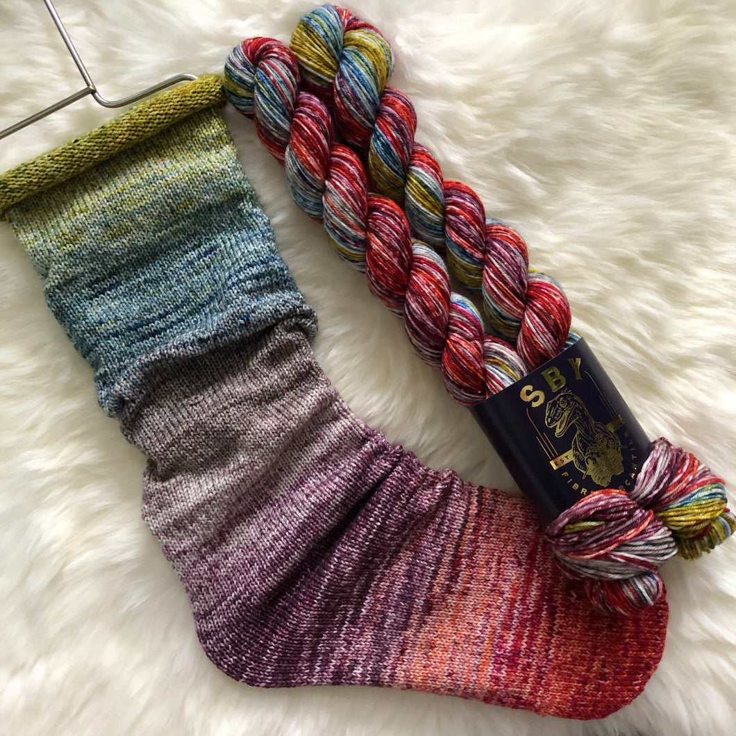 Deconstructed Fade Sock - Because When You Are Imagining, You Might As Well Imagine Something Worthwhile (Anne of Green Gables)